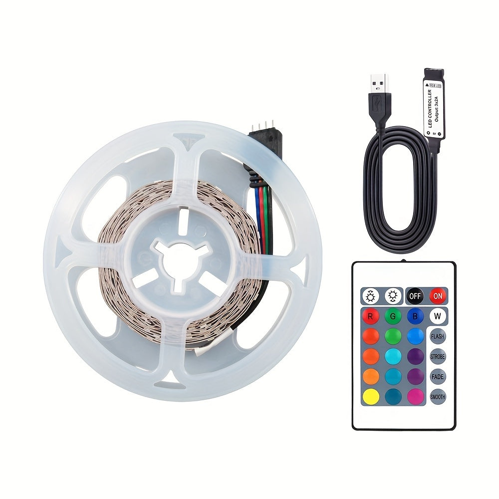 1 Set of USB DIY Backlight TV Light Belt - Flexible 3.28FT/9.84FT SMD 2835 LED Cabinet Light Strip for Home Decoration, Ambient Lighting, and TV Background Illumination - Easy to Install and Energy-Efficient
