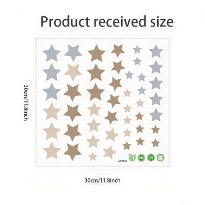 1 Set Creative Wall Sticker, Star Pattern Self-Adhesive Wall Stickers, Bedroom Entryway Living Room Porch Home Decoration Wall Stickers, Removable Stickers, Wall Decor Decals