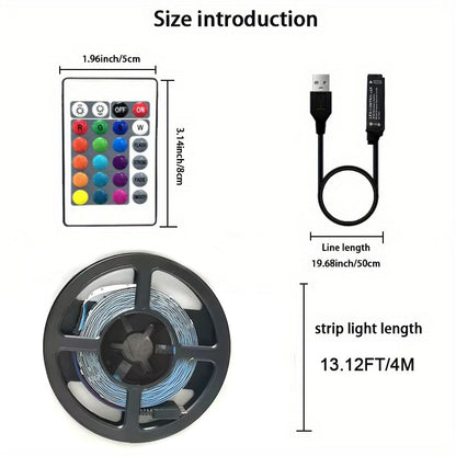 1 Set Of USB DIY Backlight TV Light Belt, LED Strip Lights, 3.28FT/9.84FT SMD 2835 LED Flexible Cabinet Light For Home Decoration