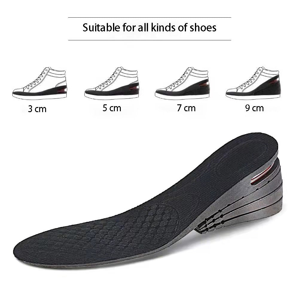 1.18-3.54inch Invisible Height Increase Insole Cushion Height Adjustable Shoe Heel Insoles Insert Taller Support Absorbant Foot Pad