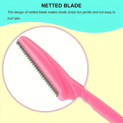 12-Pack Stainless Steel Eyebrow Razors - Unscented Multipurpose Body Hair Removal Tools with Sharp Blades for Effortless Grooming, No Accessory Included