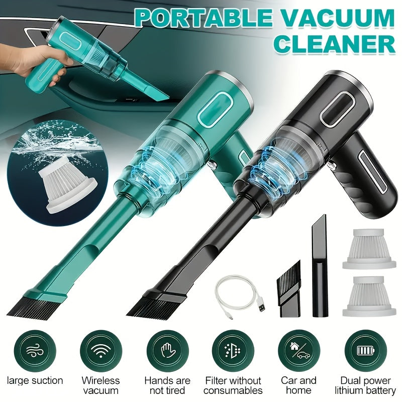 [Cordless Vacuum] Cordless Handheld Vacuum Cleaner | Rechargeable Cyclone Suction for Cars, Effective Dust Collection