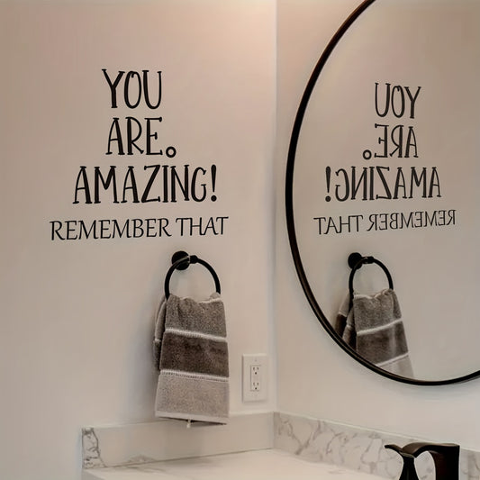 1pc Creative Vinyl Wall Sticker - Inspirational Quotes Print, Self-Adhesive - For Bedroom, Entryway, Living Room, Porch - Home Decoration - Perfect Gift for Housewarming