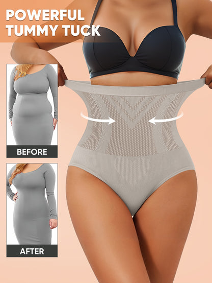 1-Pack High-Waist Tummy Control Shaping Seamless Panties, Soft Fit Women's Briefs
