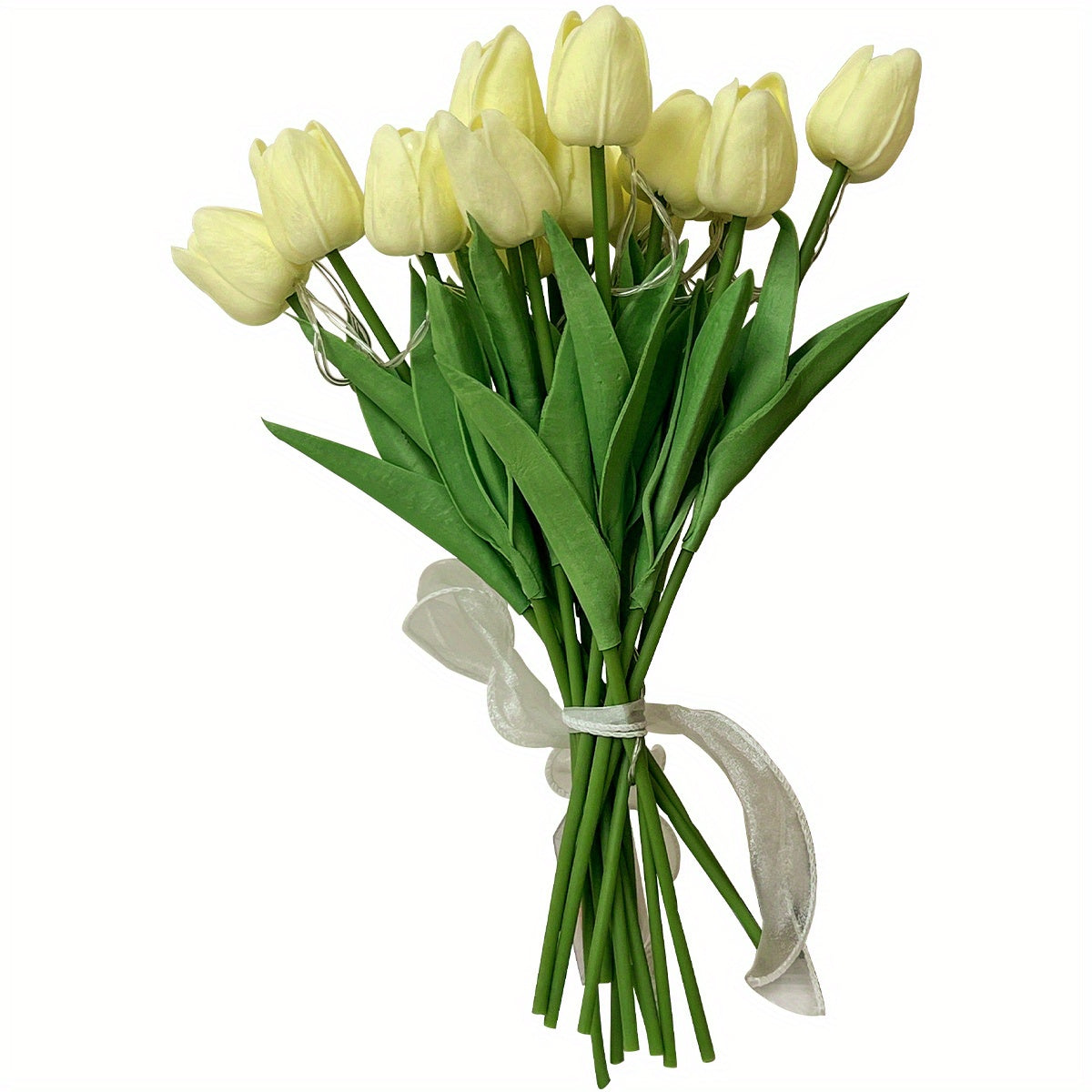 10pcs LED Tulip Lamp, Ambient Sense Table Lamp with Simulation Bouquet Night Light for Room Decoration
