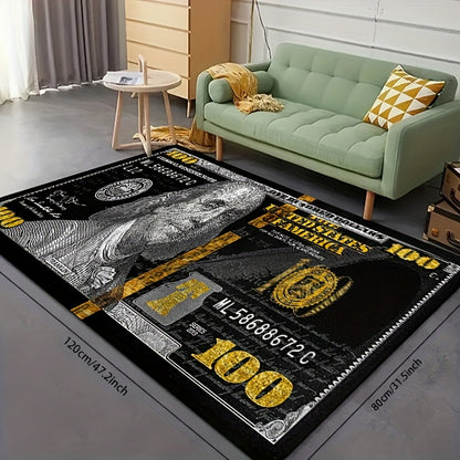 1pc Banknote Pattern Bathroom Non-slip Mat, Bathroom Floor Rug, Bathroom Door Mat, Bedroom Living Room Floor Carpet, Entry Way Mat For Bathroom Hallway Living Room Bedroom Balcony, Home Decoration