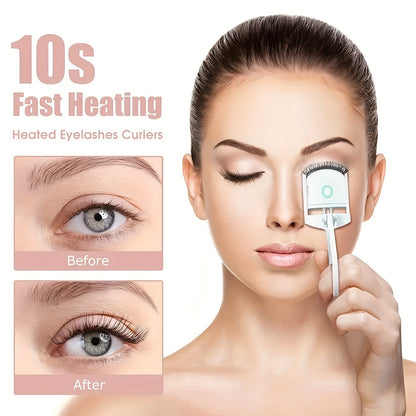 [Long-Lasting Curl] ABS Electric Eyelash Curler | Modern Beauty | Long-Lasting Curl | Home Use | Easy to Use