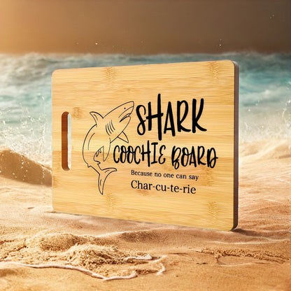 1pc, Bamboo Cutting Board, Shark Chopping Board, Laser Engraving Fun Bamboo Cutting Board, Fun Animal Bamboo Cutting Board, Kitchen And Living Room Home Decoration, Creative Gift For Family And Friends, Mother's Day Gifts