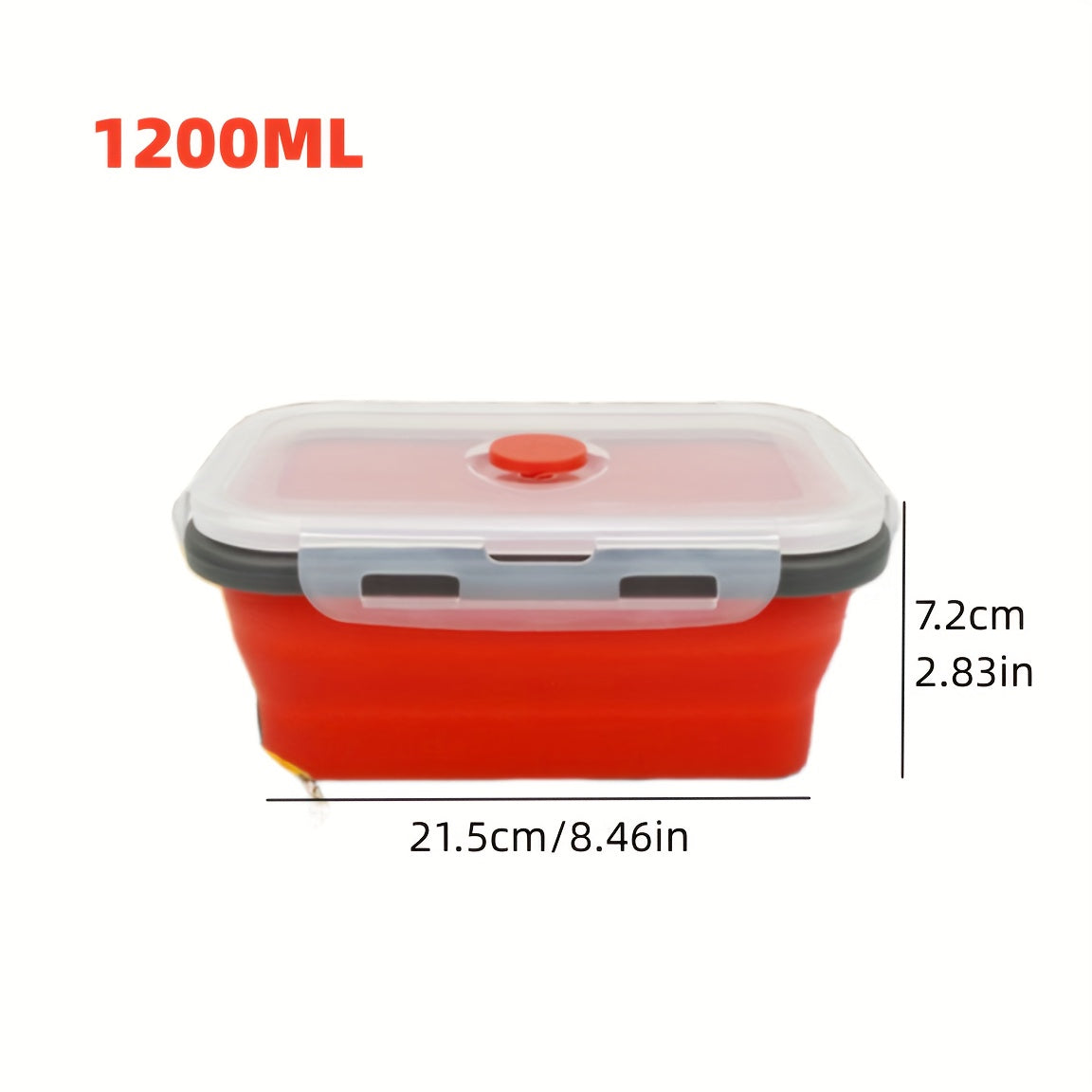 [Silicone Food Container] Collapsible Silicone Food Storage Container - BPA Free - Microwaveable - Freezer, Dishwasher Safe - Space Saving Stackable - Collapsible Leftover or Meal Prep Lunch Box Containers