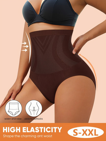 1-Pack High-Waist Tummy Control Shaping Seamless Panties, Soft Fit Women's Briefs
