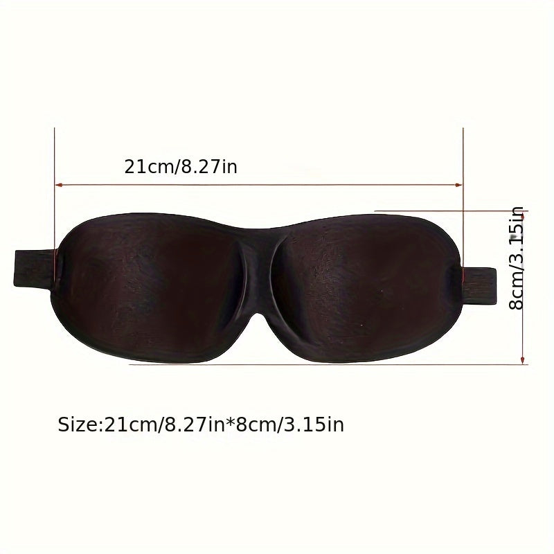 [Blackout Eye Mask] 1/3/5/10 Pack Pure Black 3D Contoured Eye Mask | Soft Comfortable Ergonomic Design, Hypoallergenic & Fragrance-Free, Pure Blackout for Adults, Men & Women - Travel, Home, Office Use, Sleep Enhancement | Mo
