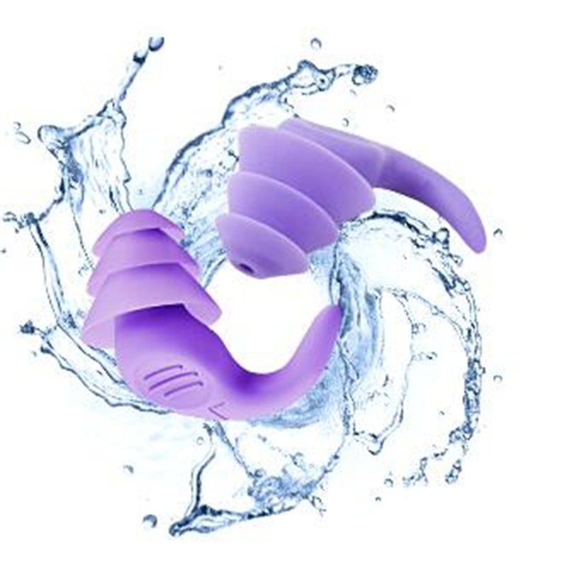 1pair Earplugs Sound Insulation Ear Proctection Earplugs Sleeping Swimming Travel Noise Reduction Waterproof Earplugs Silicone Soft Comfortable Earplugs