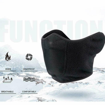 Stay Warm and Comfortable During Winter Activities with this Men's Half Face Mask with Earmuffs!