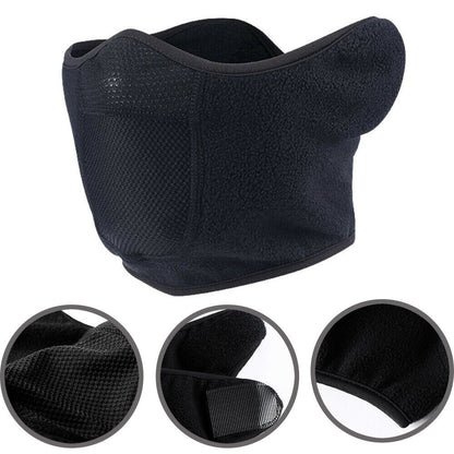 Stay Warm and Comfortable During Winter Activities with this Men's Half Face Mask with Earmuffs!