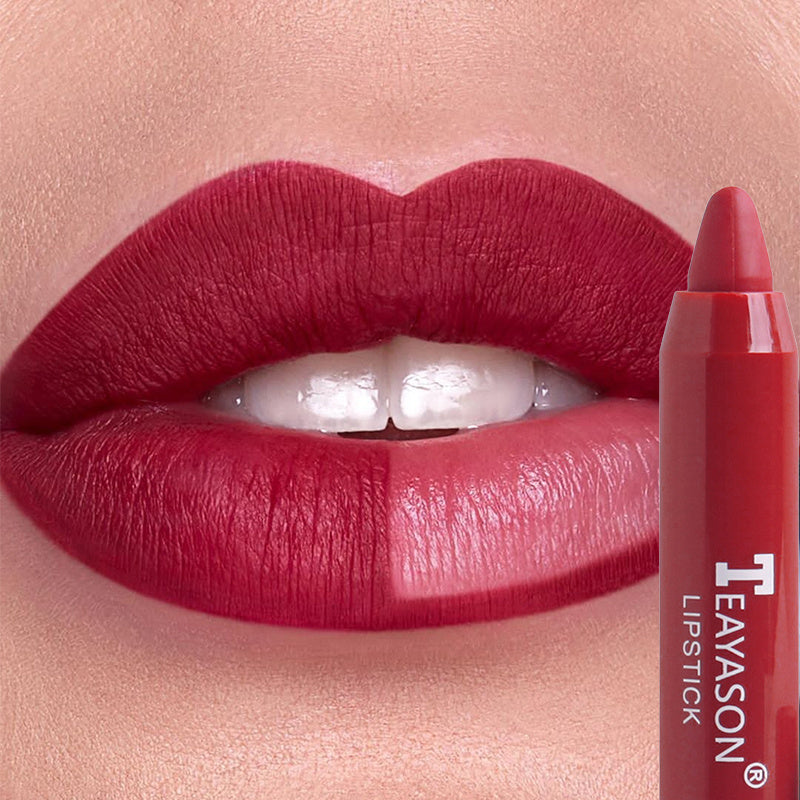 12 Colors Sexy Matte Lipstick Waterproof Long Lasting Color Rendering Non-stick Velvet Lips Liner Pencil Woman Makeup Cosmetics Valentine's Day Gifts