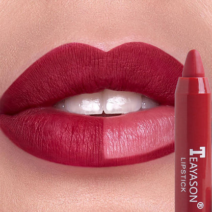 12 Colors Sexy Matte Lipstick Waterproof Long Lasting Color Rendering Non-stick Velvet Lips Liner Pencil Woman Makeup Cosmetics Valentine's Day Gifts