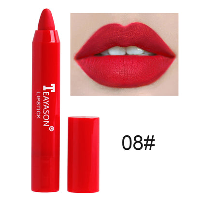 12 Colors Sexy Matte Lipstick Waterproof Long Lasting Color Rendering Non-stick Velvet Lips Liner Pencil Woman Makeup Cosmetics Valentine's Day Gifts
