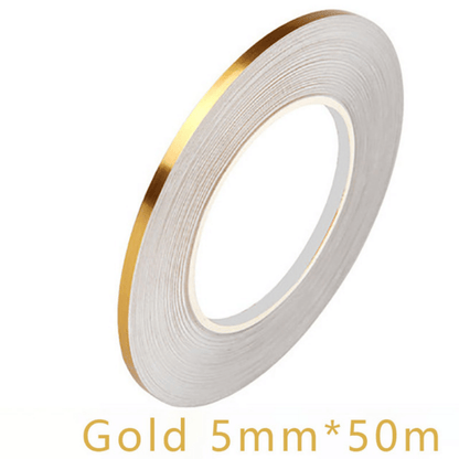 1 Roll Brushed Golden/Silvery Floor Edging Waterproof Seam Wall Stickers, Wall Gap Ceiling Home Decoration, Self-Adhesive Tile Tape, 1968.5inch