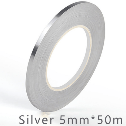 1 Roll Brushed Golden/Silvery Floor Edging Waterproof Seam Wall Stickers, Wall Gap Ceiling Home Decoration, Self-Adhesive Tile Tape, 1968.5inch