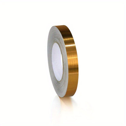 1 Roll Brushed Golden/Silvery Floor Edging Waterproof Seam Wall Stickers, Wall Gap Ceiling Home Decoration, Self-Adhesive Tile Tape, 1968.5inch
