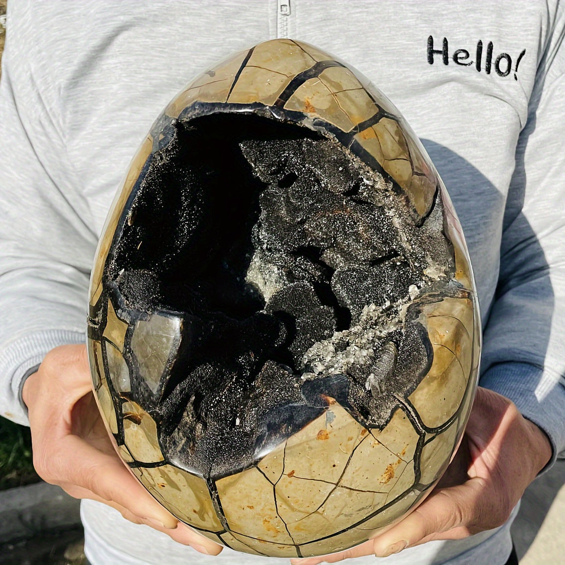 1pc Natural High Quality Turtle Back Stone Dragon Egg Statue, Home Decoration Statue Decoration, Eliminate Negative Energy And Stress, Purify, Holiday Gift For Parents, DIY, Holiday Gift, Crystal Crafts, Classmates Graduation