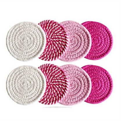 Beverage coaster with stand, absorbent coaster for beverages, minimalist coaster coaster set, woven coaster for coffee table, home decoration, tabletop protection