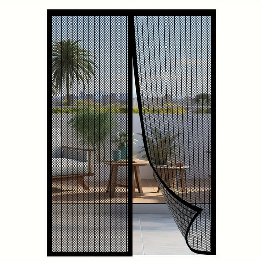 [Magnetic Screen Door] Heavy-Duty Magnetic Screen Door | Self-Sealing, Hands-Free Mesh for Insect Protection, Pet & Youngsters Friendly, Easy Installation with Magnetic Strips, Durable Nylon Material, Bohemian Style