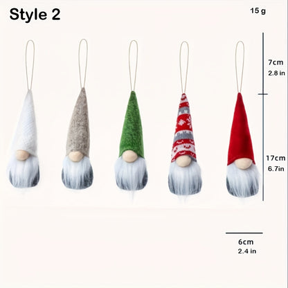 10pcs Christmas Tree Decoration Dwarf Pendant, Mini Indoor Gnomes Of New Year Valentine's Day Decor Plush Set, For Holiday New Year Valentine's Day, Santa Elf For Home Decor