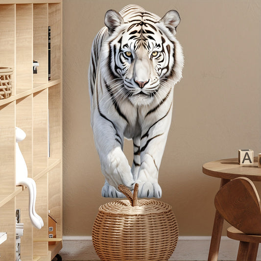 1pc Creative Wall Sticker, Simulation Tiger Animal Pattern Self-Adhesive Wall Stickers, Bedroom Entryway Living Room Porch Home Decoration Wall Stickers, Wall Decor Decals