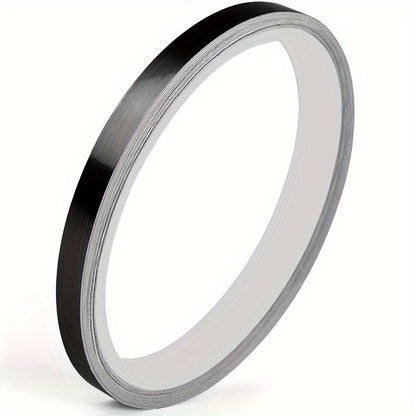 1 Roll Black Brushed Golden Silvery Floor Edging Waterproof Seam Wall Stickers, Wall Gap Ceiling Home Decoration, Self-Adhesive Tile Tape