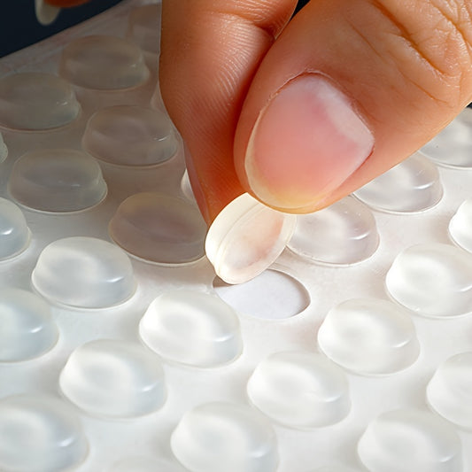 100pcs Clear Rubber Bumpers - Easy Stick-On, Durable Surface Protection for Furniture & Electronics, Non-Marking & Versatile