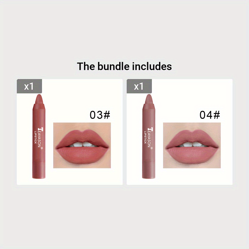 12 Colors Matte Moisturizing Lipstick Crayons - Vibrant Lipstick for Smooth, Long-Lasting, Waterproof Finish - Perfect Valentine's Day Gift for Her