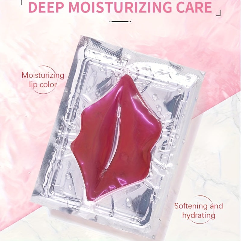 10Pcs Pink Crystal Lip Mask Patches, Hydrating And Moisturizing, Keep All-Day Moisture For Lip, Long-lasting Effect, The Lip Line, Great For Fight Chapped, Plump Lips