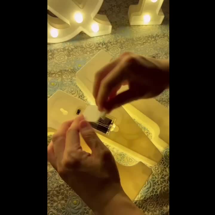 16cm LED Alphabet Light, Luminous Letter and Number Night Light for Family, Bar, Wedding, Birthday, Christmas Party Decoration