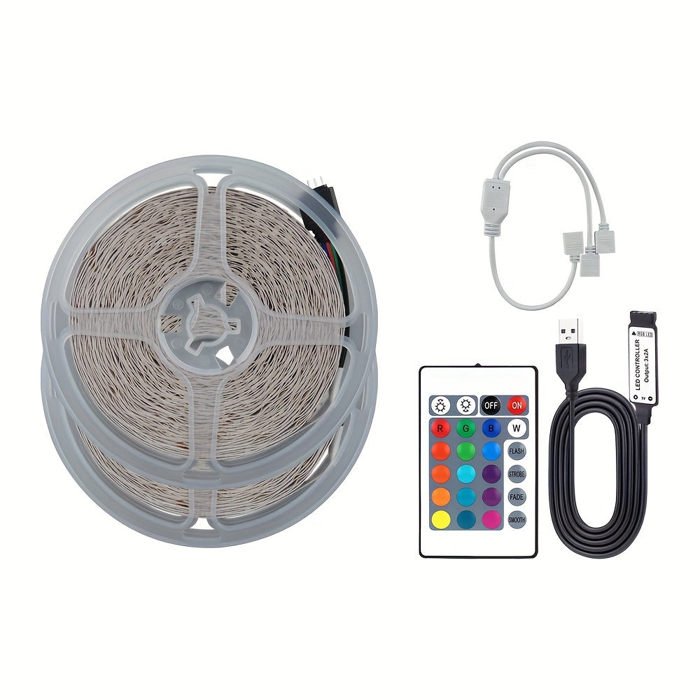 1 Set of USB DIY Backlight TV Light Belt - Flexible 3.28FT/9.84FT SMD 2835 LED Cabinet Light Strip for Home Decoration, Ambient Lighting, and TV Background Illumination - Easy to Install and Energy-Efficient
