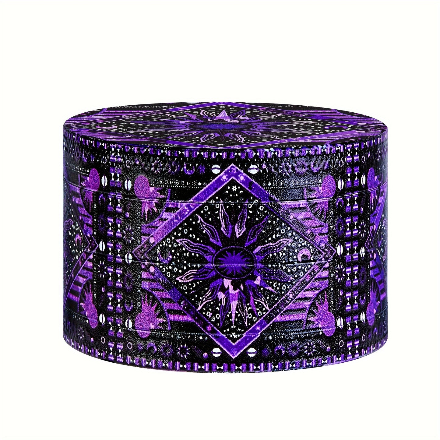 1pc 2.5 Inch Zinc Alloy 4-layer Grinder, Creative Pattern Metal Spice Grinder, Herb Crusher, Grinding Machine, Kitchen Supplies, Chrismas Gifts, Halloween Gifts, Halloween Decoration