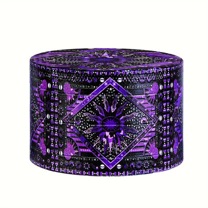 1pc 2.5 Inch Zinc Alloy 4-layer Grinder, Creative Pattern Metal Spice Grinder, Herb Crusher, Grinding Machine, Kitchen Supplies, Chrismas Gifts, Halloween Gifts, Halloween Decoration