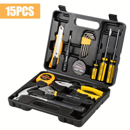 15pcs/23pcs Repair Tools, Manual Toolbox Tools, DIY Toolbox Tools, H4001A Hardware Toolbox Tools Are Durable And Very For Daily Home Decoration