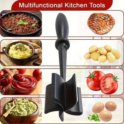 [Manual Meat Shredder] PANCERKA Manual Meat Shredder & Pulverizer | Heat-Resistant Polypropylene, Non-Stick Surface, Ergonomic Handle, Dual Interchangeable Blades for Beef, Turkey, BBQ, Stovetop Use, Kitchen Gadgets, Durable