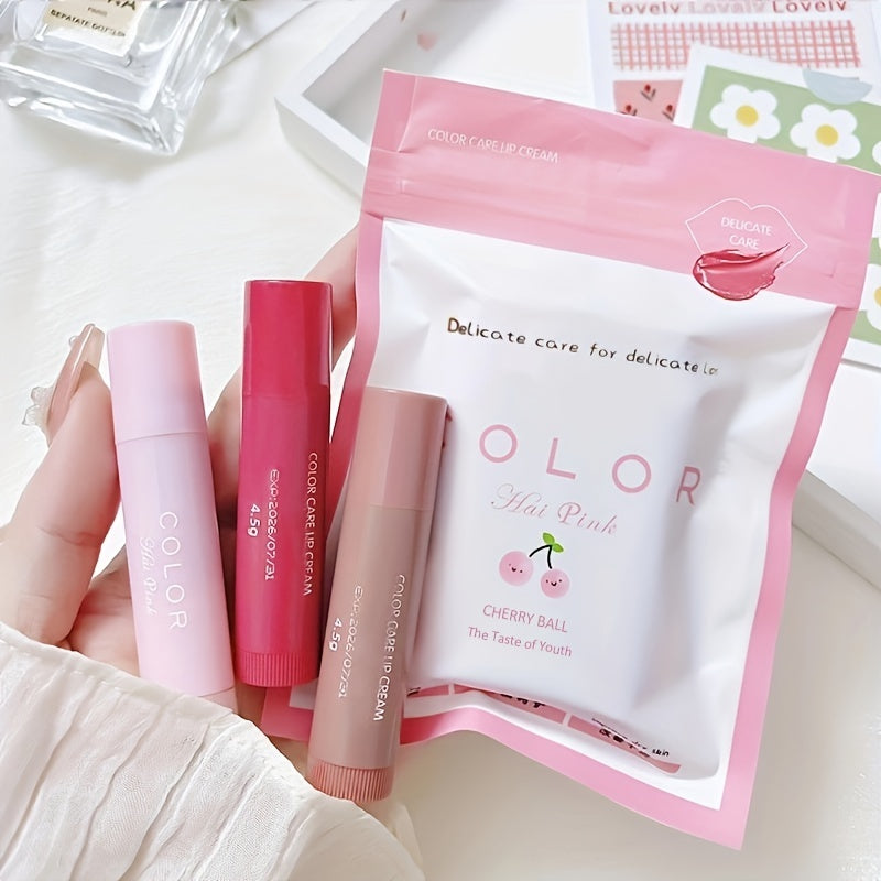 1/3 pcs Ultra Hydrating Tinted Lip Balm - Moisturizing, Anti-Dry, Anti-Crack, Fades Lip Lines, Plant-Based Squalane, Perfect Valentine's Day Gift for Her