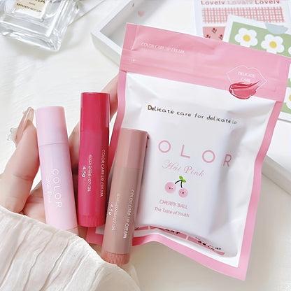1/3 pcs Ultra Hydrating Tinted Lip Balm - Moisturizing, Anti-Dry, Anti-Crack, Fades Lip Lines, Plant-Based Squalane, Perfect Valentine's Day Gift for Her
