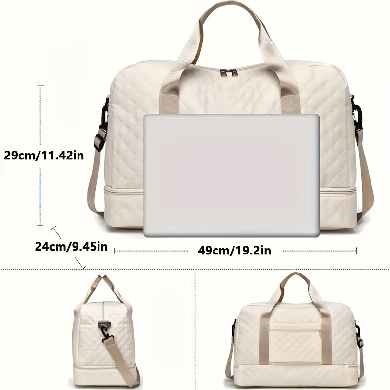 [Luxury Travel Bag] Extra Large Luxury Women's Gym Duffel Travel Bag | Multifunctional with Wet/Dry Separation, Convenient Side Pockets, and Independent Shoe Compartment - Lightweight Maternity Bag Storage Bag for Short Trip