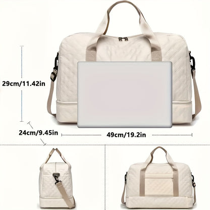 [Luxury Travel Bag] Extra Large Luxury Women's Gym Duffel Travel Bag | Multifunctional with Wet/Dry Separation, Convenient Side Pockets, and Independent Shoe Compartment - Lightweight Maternity Bag Storage Bag for Short Trip