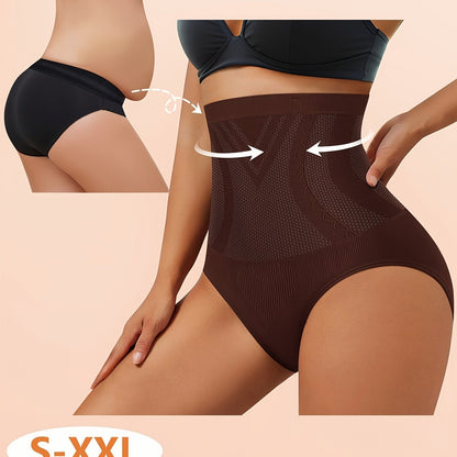 1-Pack High-Waist Tummy Control Shaping Seamless Panties, Soft Fit Women's Briefs