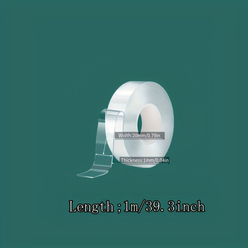 1pc 3 Styles Fixing Tape, Transparent, Easy To Use, Strong Viscosity, Suitable For Wall Fixing, Home Decoration