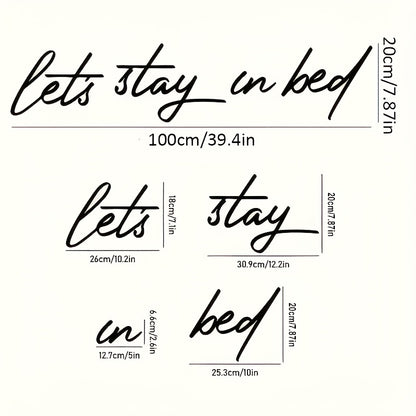 "Let's Stay in Bed" Metal Wall Art Sculpture - Art Deco Inspired, Iron Home Decor, Perfect for Wedding Gift, Love Theme, Versatile Floor Mount, Ideal for Christmas, Thanksgiving, Valentine's Celebrations, Spring Festival Occa