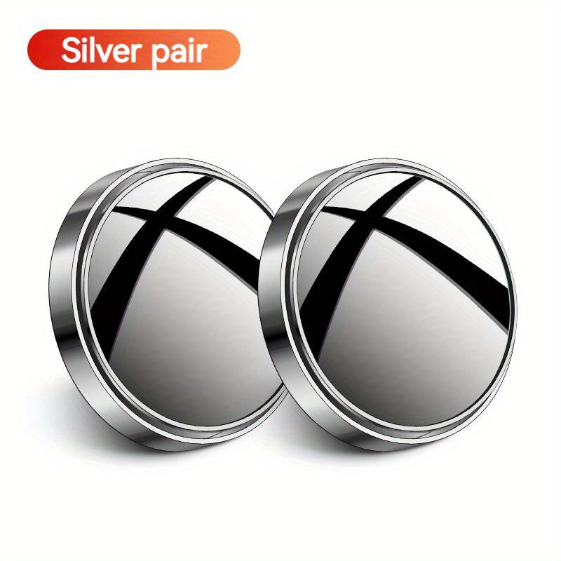 [High-definition | 360-degree] 2pcs High-definition 360-degree Adjustable Car Rearview Mirror | Round Mirror Blind Spot Mirror Wide-angle Mirror | Increase Child's Safety In The Car