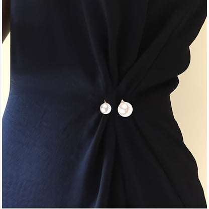 1/3pcs Waist Brooch Tightening Waistband Faux Pearl Pin Buckles Clothes Skirt Waist Pin Pants Buckle Brooches