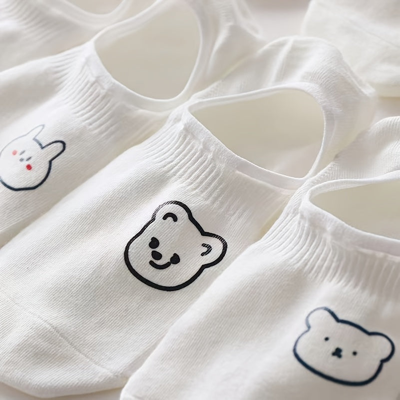 10 Pairs Ultra-Soft Womens Short Socks - Adorable Cartoon Prints, Lightweight & Breathable Low Cut Ankle Socks - Assorted Styles for Everyday Fashion