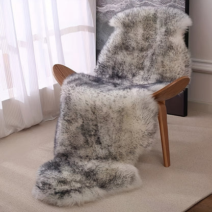 1pc Soft and Fluffy Sheepskin Carpet - Non-slip Artificial Fur Carpet for Bedroom, Living Room and Game Room - Washable and Durable - Very Suitable for Home Decoration and Dormitory